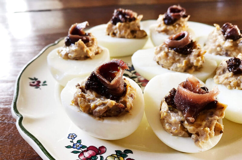 Recipe: Deviled eggs with anchovy and tapenade