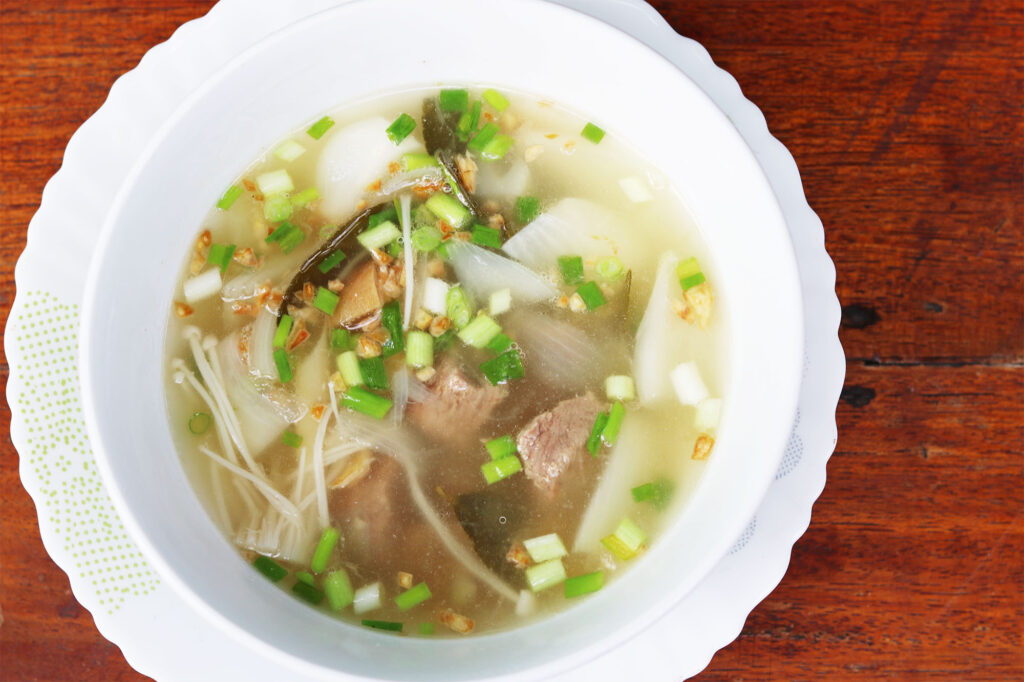 Recipe: Cambodian Pickled Lime Soup With Beef (Ngam Ngov Sach Ko)