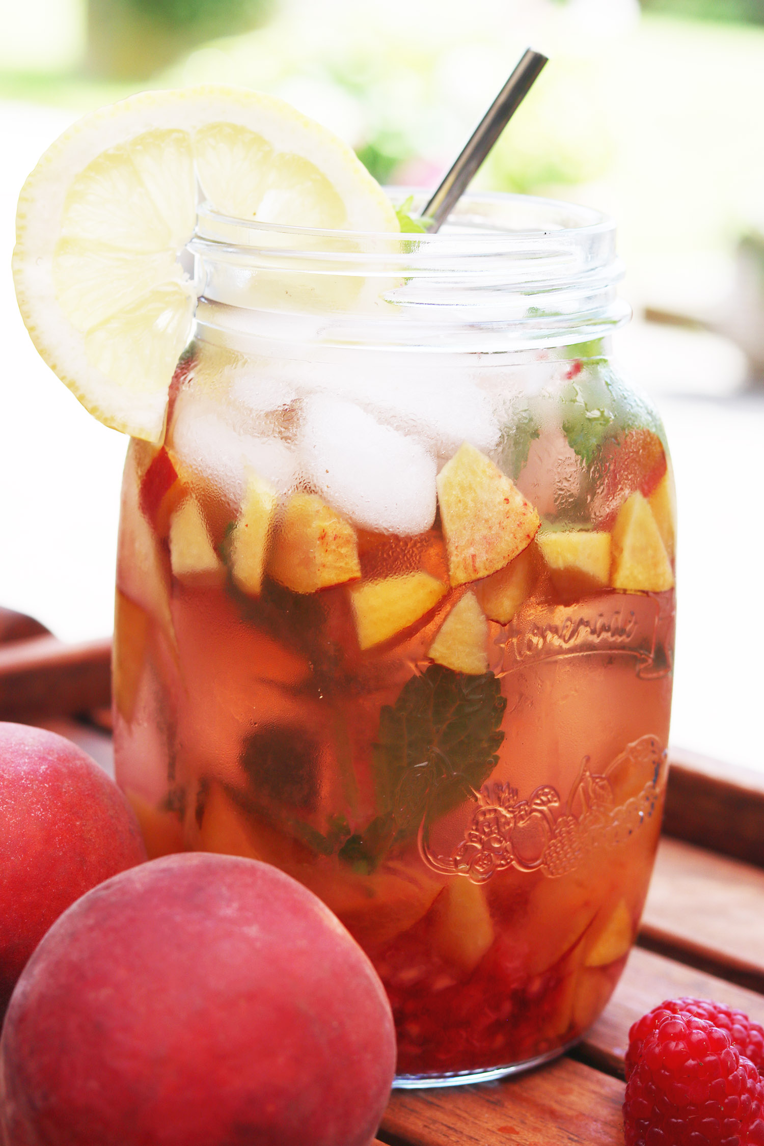 Peach Iced Tea - Hungry Healthy Happy
