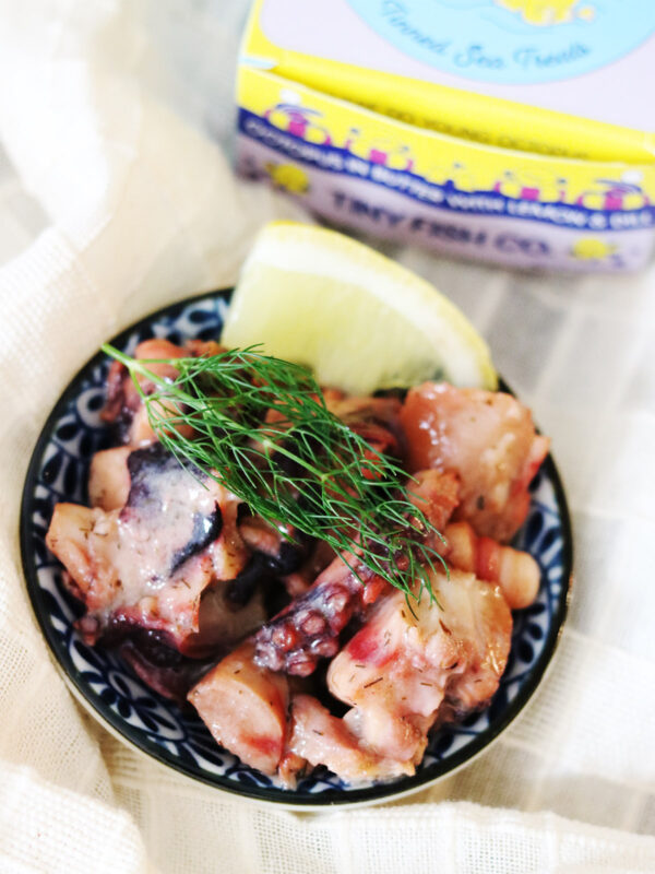 Octopus in Butter with Lemon & Dill - Tiny Fish Co. Shop - 2 Hungry Birds