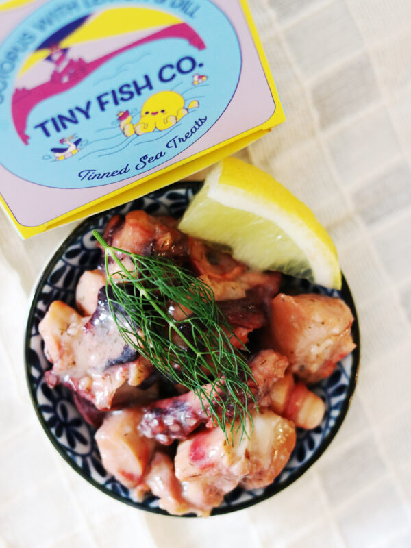 Octopus in Butter with Lemon & Dill - Tiny Fish Co. Shop - 2 Hungry Birds