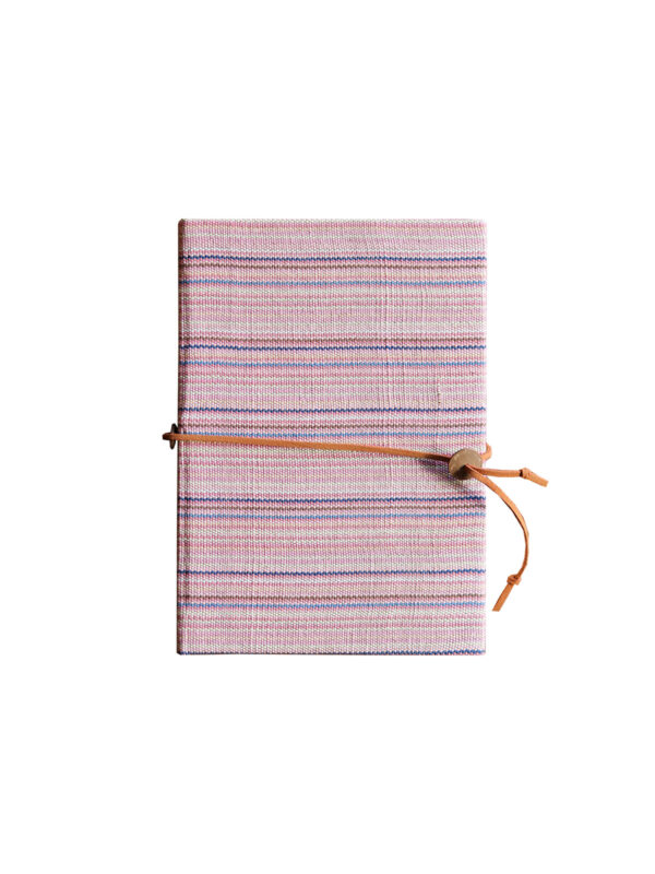 Pink Handcrafted Notebook with Handwoven Cotton Cover - Shop